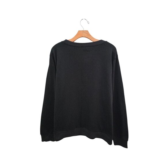 The Rolling Stones Pullover Lip Heart Red Tongue Black Sweater Womens Sz XXL NEW - Picture 2 of 6